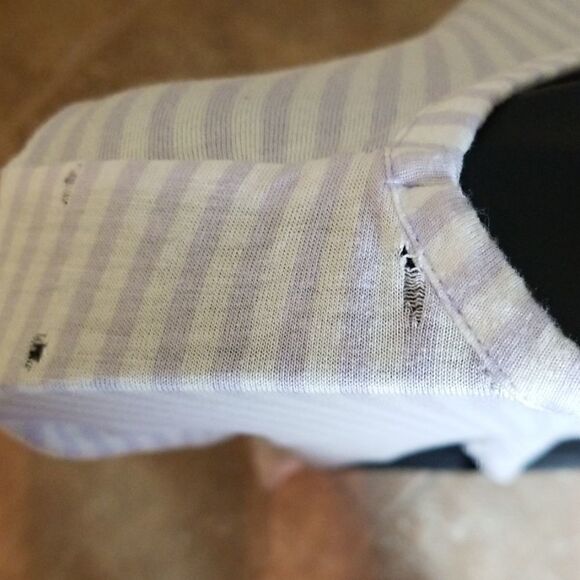 Michael Kors Striped Peplum Top - Picture 7 of 8